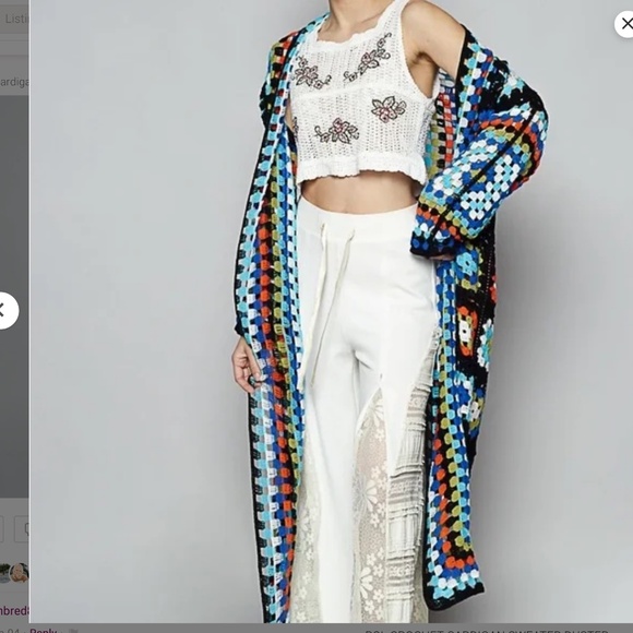 POL Multicolor Crochet Cardigan - Picture 3 of 5
